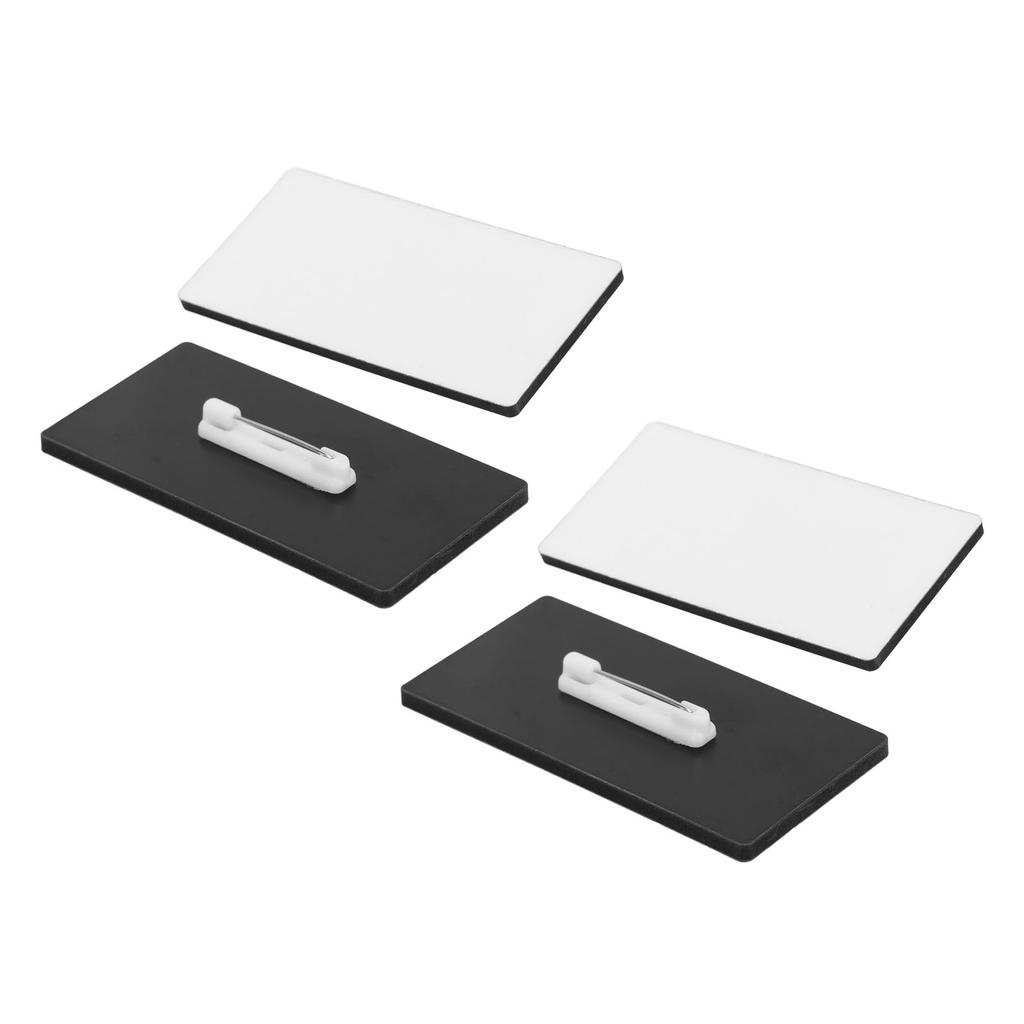 16 szt. Puste identyfikatory imienne do samodzielnego wykonania, materiał MDF, zaokrąglone rogi, kompaktowe, przenośne, niestandardowe plakietki imienne