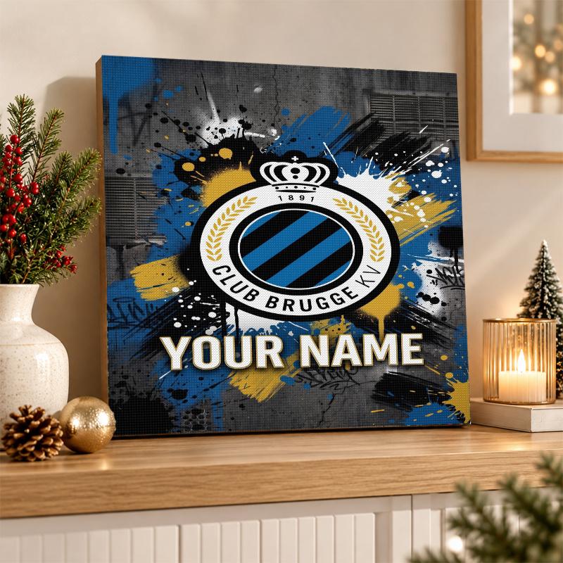 Club Brugge FC Custom Name Text 5D Diamond Painting Kit DIY Full Drill Diamond Art Decoration