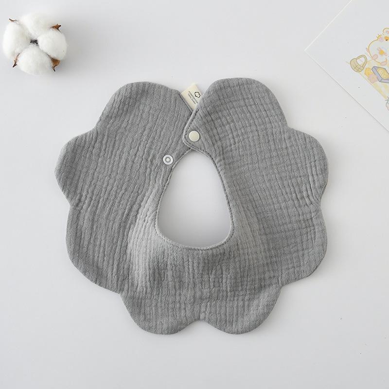 Śliniak dla niemowląt z czystej bawełny w stylu koreańskim, jednolity kolor, dwustronny, zapobiegający ulewaniu, Klasa A