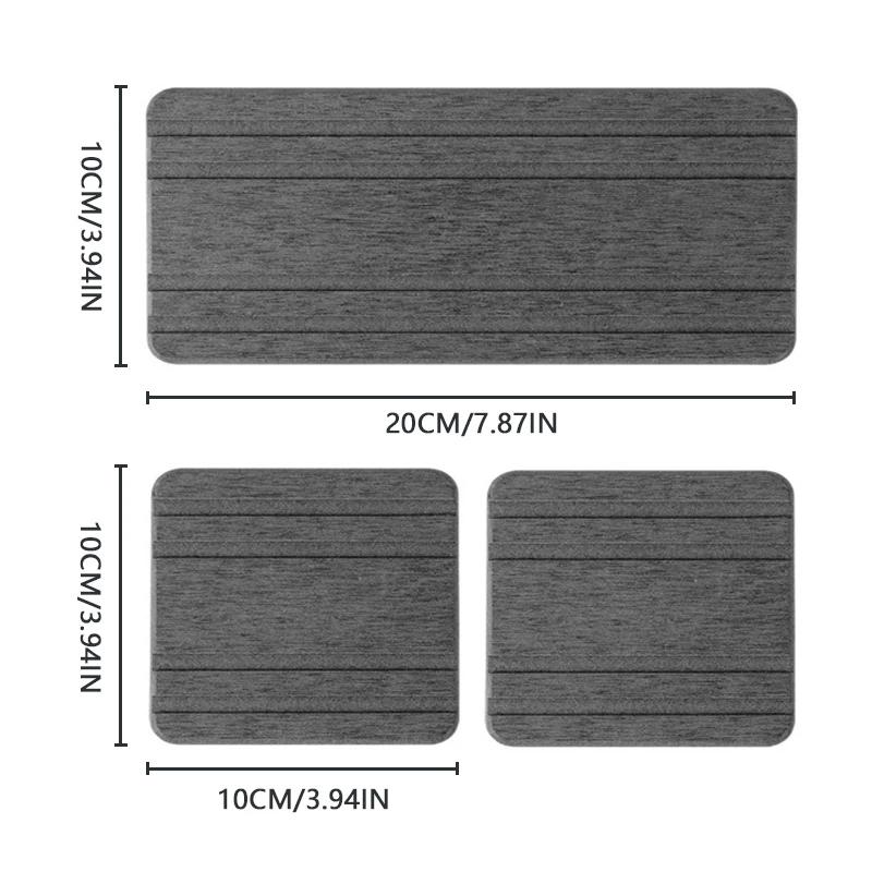 Large Water Absorbent Stone Tray Dry Tidy Diatomaceous Earth Stone Sink Tray Instant Dry Sink Sponge Hand Soap Holder Bathroom