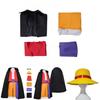 Autentický pánský cosplay set One Piece Wano Country s ikonickým kloboukem Luffyho