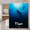 Hit Animated Movie F-FLOW White Shower Curtain, Bathroom Decorative Shower Curtain, Waterproof Shower Curtain With Hooks