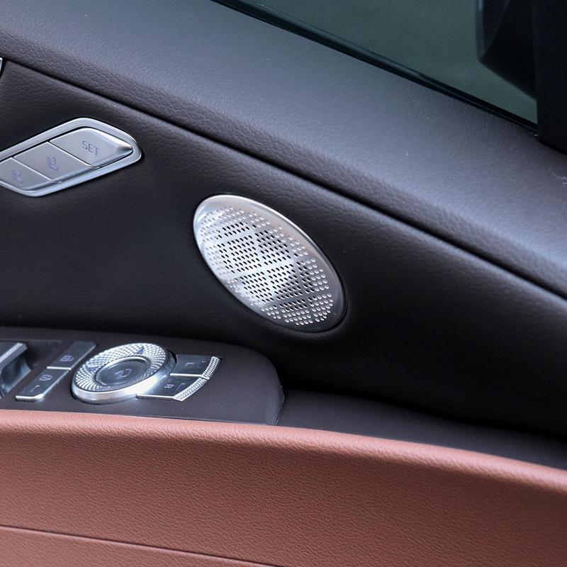 Car Stainless Steel Material Interior Door Tweeter Speaker Protective Covers For Genesis G80 RG3 -2025 LHD/RHD Accessories