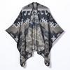 New Vintage Geometric Rhombus Scarf Shawl Fashion Split Cloak Shawl