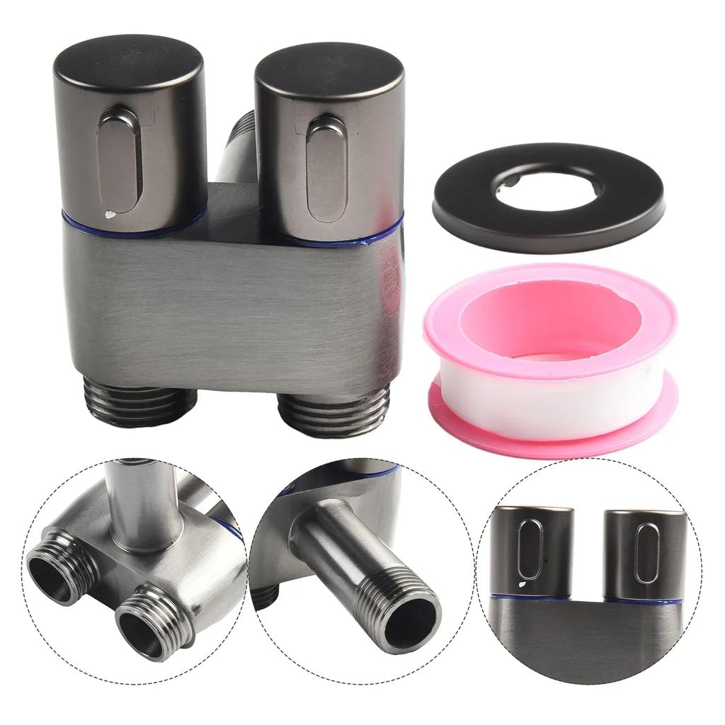 Convenient Dual Socket Double Control Washing Machine Faucet G12 1 In Two Out Suitable for Bathroom Toilet Bidet Sprayer