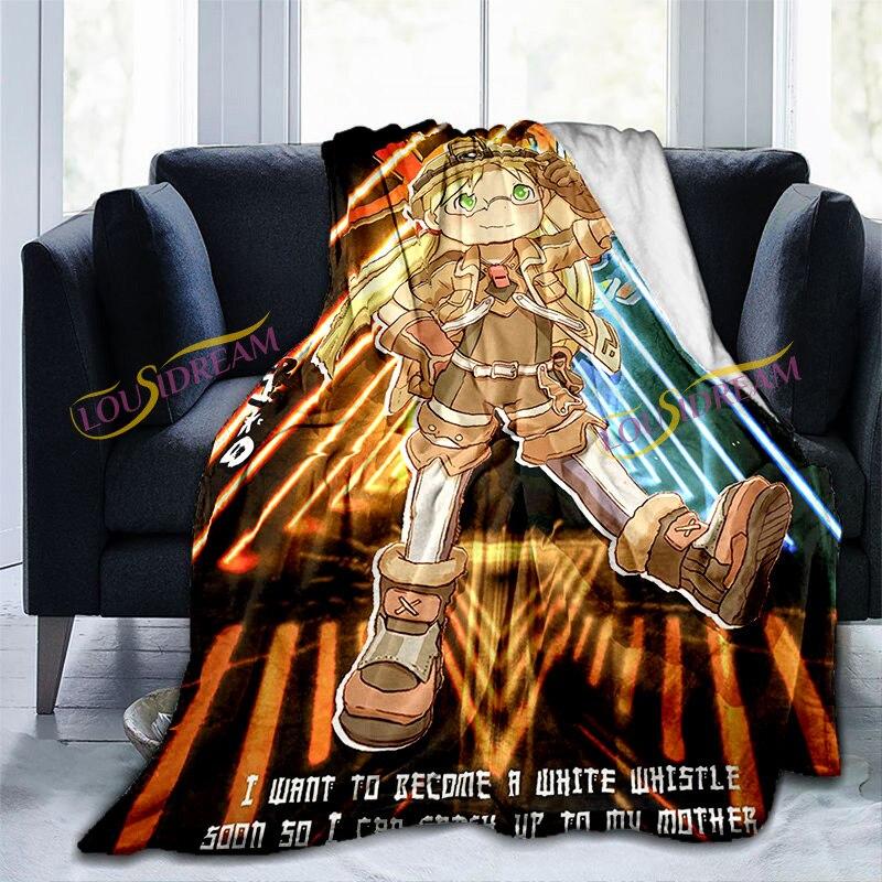 Anime feito no abismo impressão lance cobertores bebê quente sofá cama sala de estar durável decoração para casa cobertor de flanela para adultos e crianças