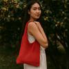 Große Häkeltasche Leichte Koreanische Stil Hohl Gewebte Umhängetasche Polyester Einfarbig Strick Handtasche Frühling