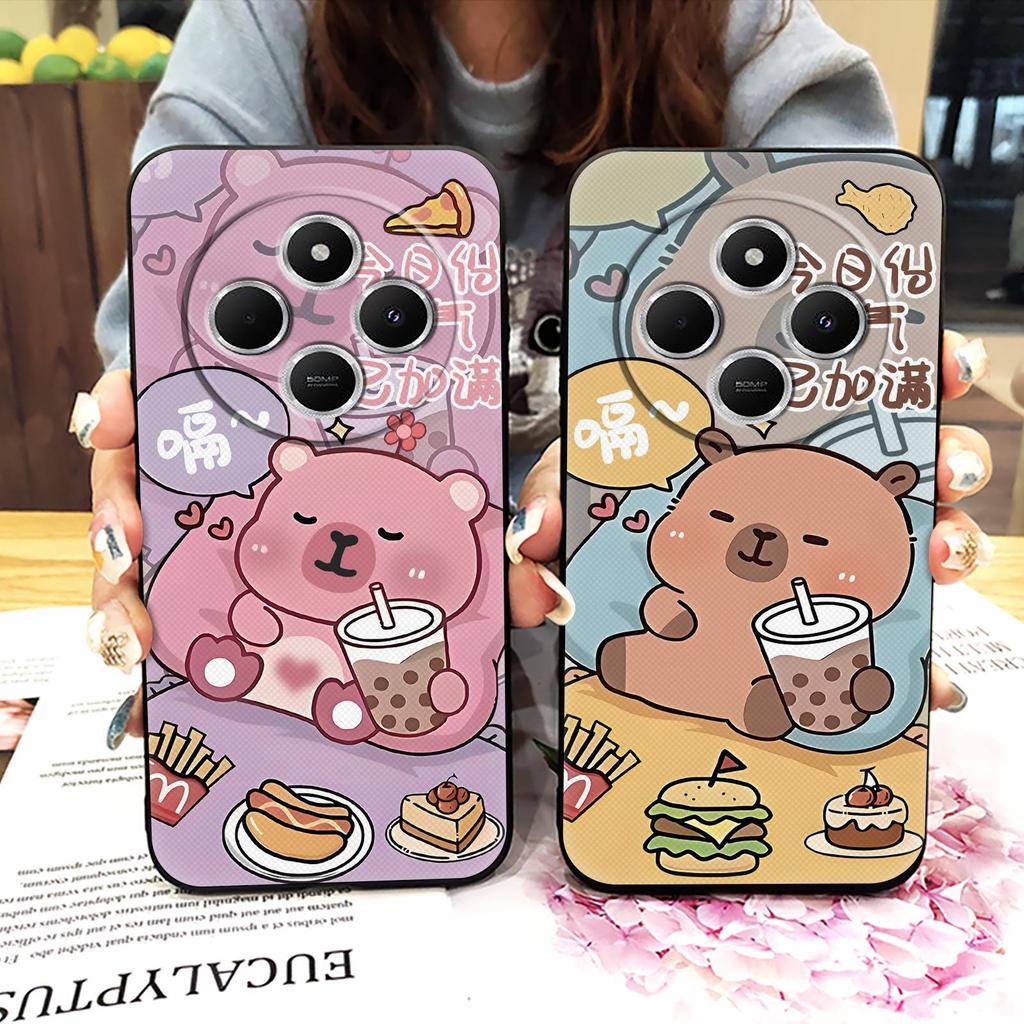 Phone Pouch Couple Phone Case For Redmi 14C 4G/14R 5G/A3 Pro 4G/POCO C75 Back Cover Soft Case Dirt-resistant Silicone