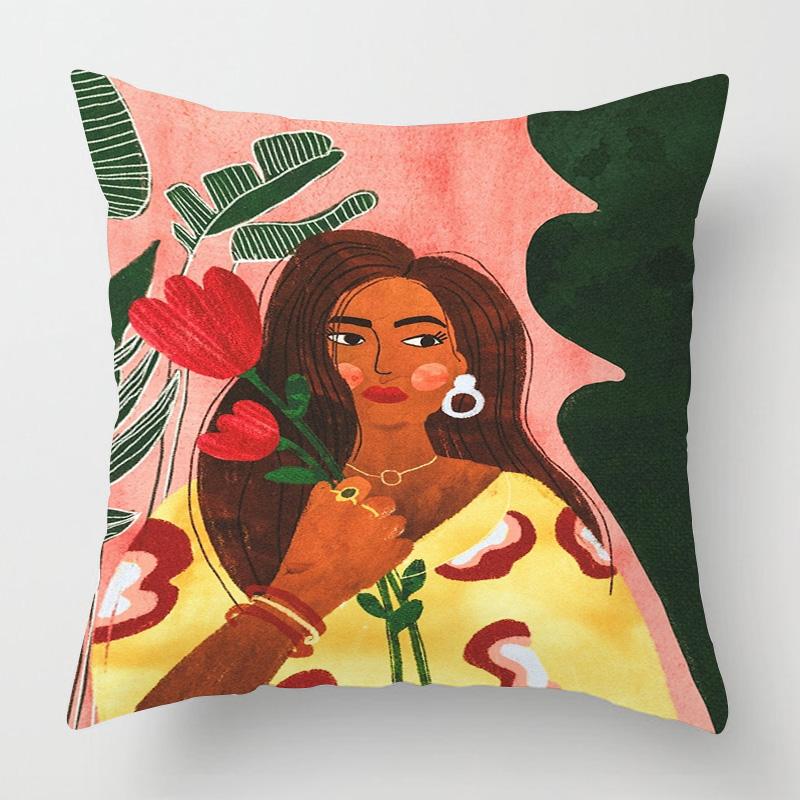 Nordic Style Abstract Art Figure Pillow Case 40x 40cm Living Room Sofa Decorative Cushion Cover Room Decorative Aesthetics