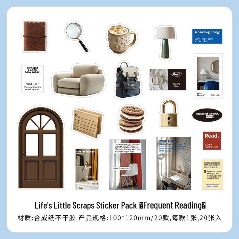 PaperMore Life Scraps Synthetic Paper Sticker Pack - Retro Journal Decor Material 4
