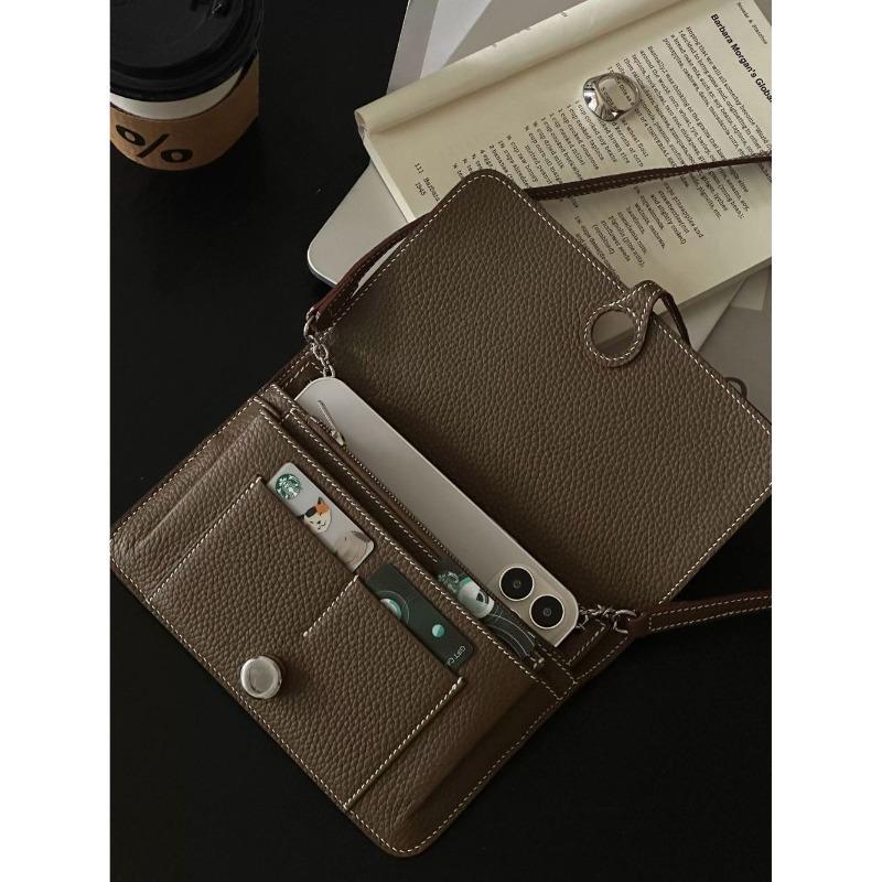 

3 in 1 RFID Blocking PU Leather Passport Card Holder Wallet with Crossbody Phone Pouch, Multi-Functional Travel Organizer
