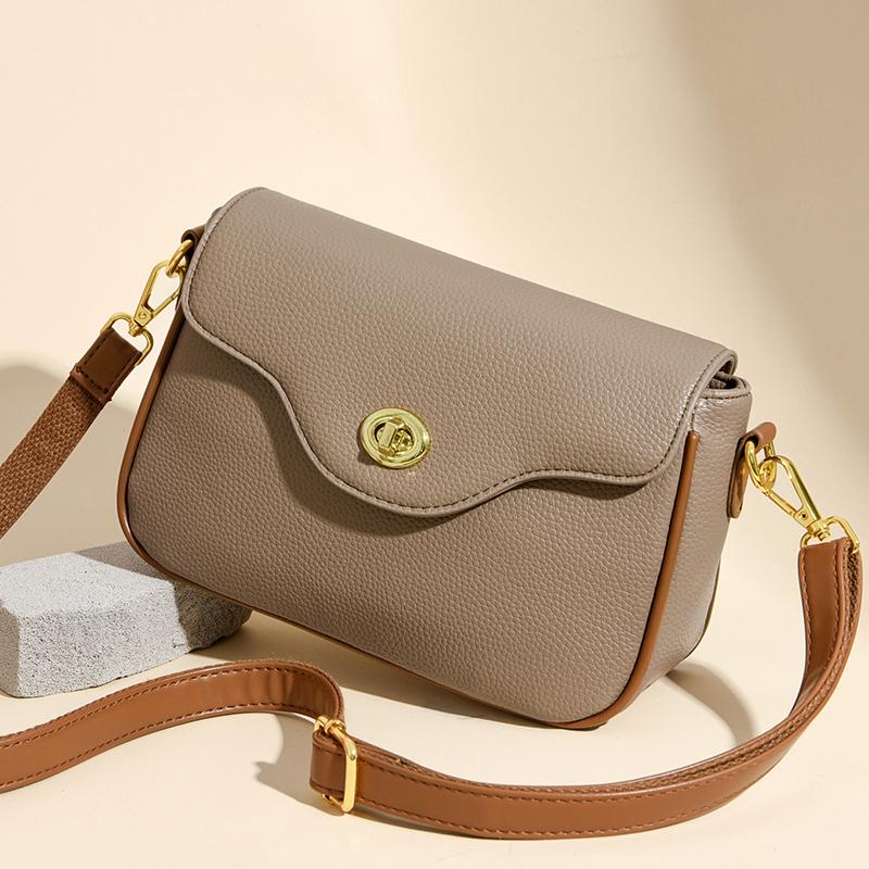 Modna Damska Prosta Torebka Crossbody ze Skóry PU Rekreacyjna Mała Kwadratowa Torebka Luksusowy Design Damska Torba Listonoszka Markowa Saszetka Podróżna