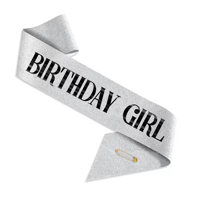European and American Birthday Crown Headband Hairpin - "Happy Birthday"