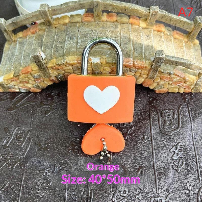 Luggage Lock Portable Anti-theft Colorful Concentric Heart Design Lock for Gym Locker Travel Backpack Baggage