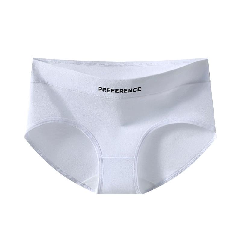 Damen Baumwollhöschen Atmungsaktive Unterwäsche Damen Slips Mittelhohe Unterhosen Unifarbene Höschen Große Größen S-3XL Damen Wäsche