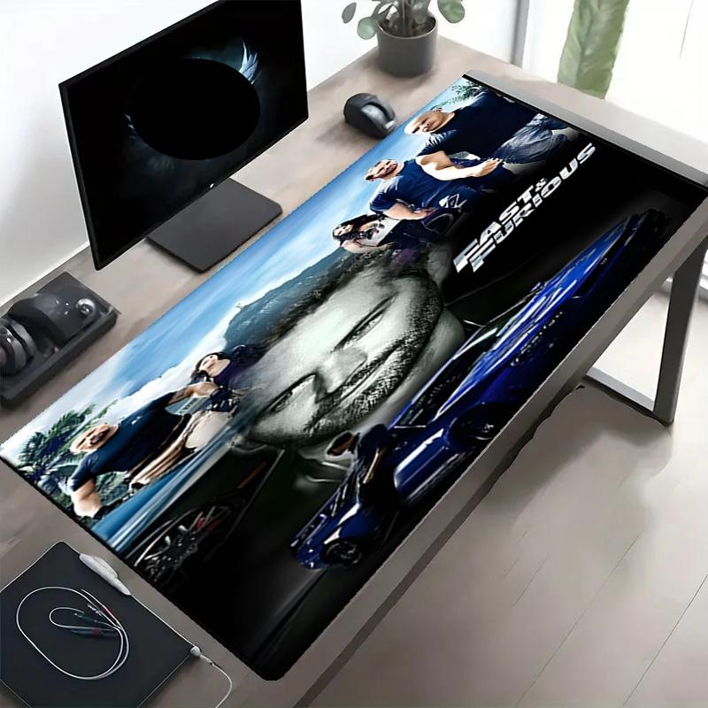 Fast & Furious Print Mouse Pad, Anti‑Slip Desktop keyboard Mat, for PC Laptop Gaming Working Daily Use, Cool Festival Birthday Gift