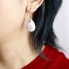 Boucles d'oreilles pendantes en cristal de poudre de pierre naturelle simples et de haute qualité boucles d'oreilles bijoux populaires