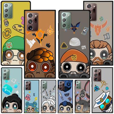 Gra Valorant Cute Case do Samsung Galaxy Note 20 Ultra 10 Lite 9 8 A53 A52 A12 S22 S21 FE S20 Plus Silikonowa Czarna Etui na Telefon