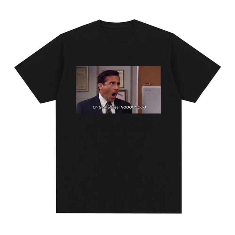 Oh God please dont have patterned short sleeved Tshirts Cotton Tshirts pay tribute to The Office Unisexs Tshirts S