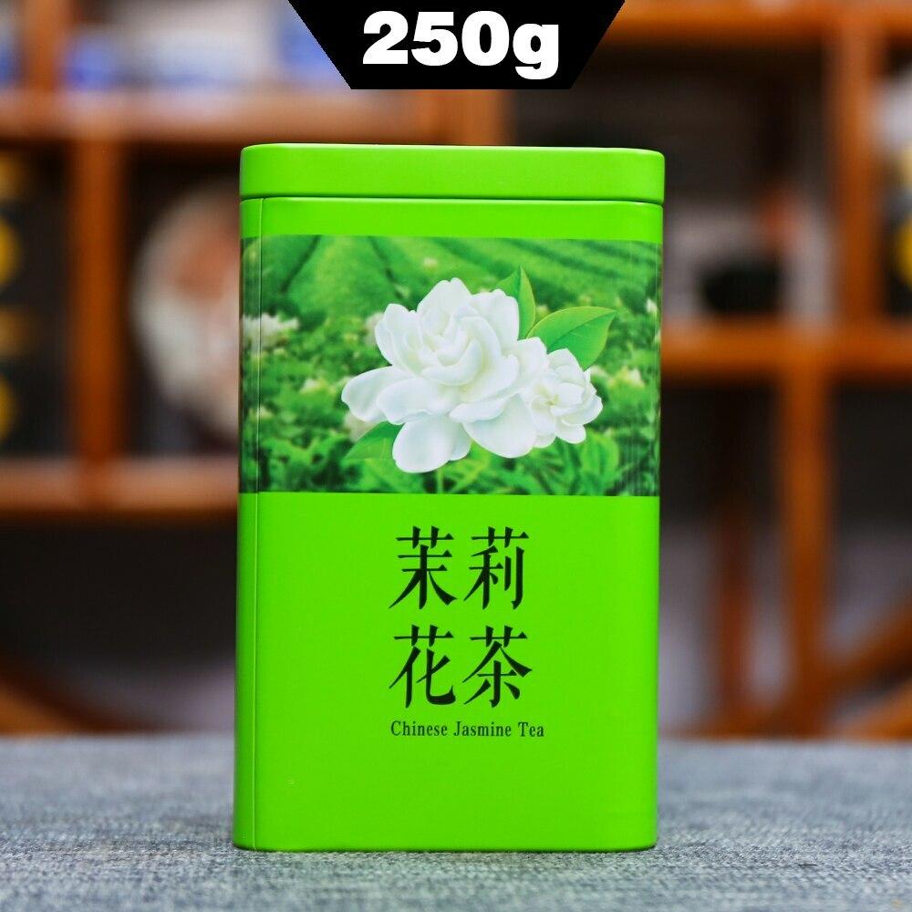 2021 Jasmine Dragon Pearl Натуральный свежий зеленый чай Жасминовый жемчуг Металлическая банка 250 г 250g