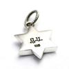 good vibrations Hexagram Star of David pendant made of natural wood and sterling silver (925).