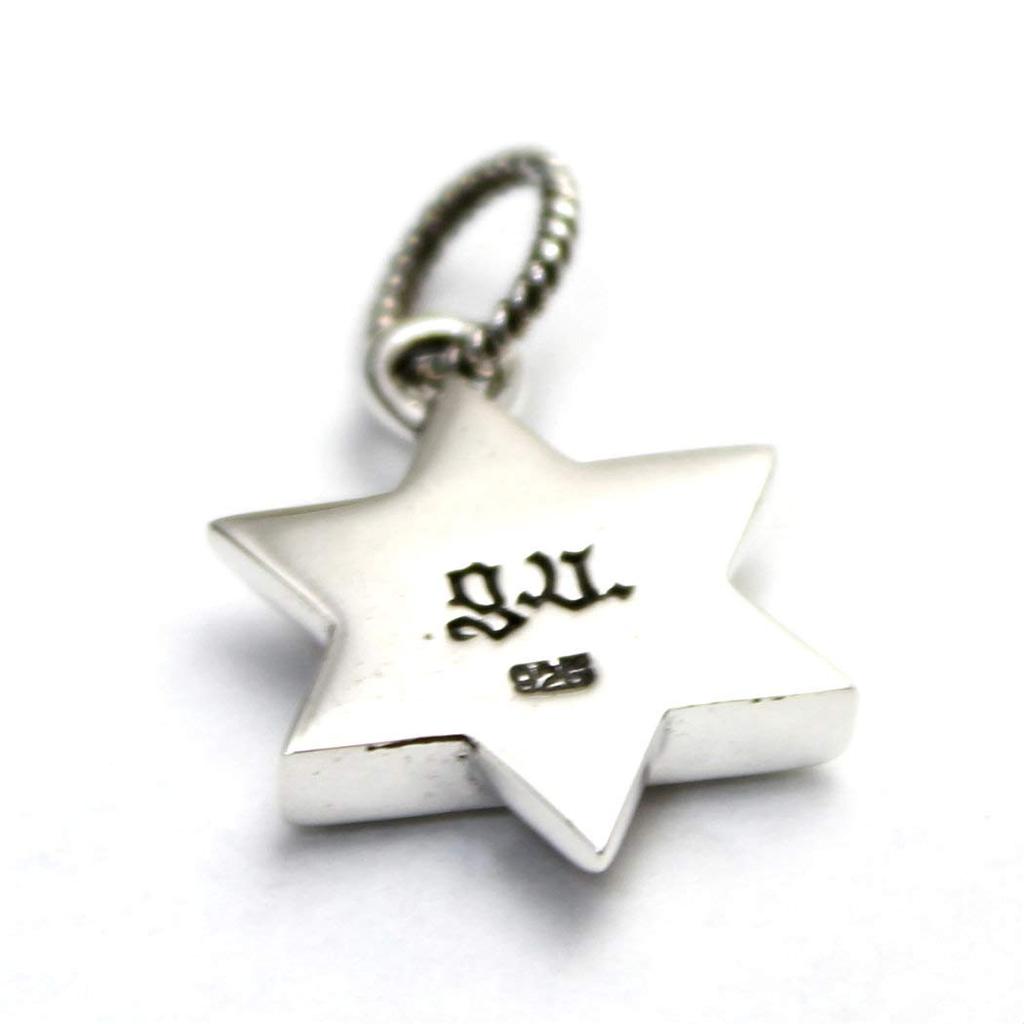 good vibrations Hexagram Star of David pendant made of natural wood and sterling silver (925).