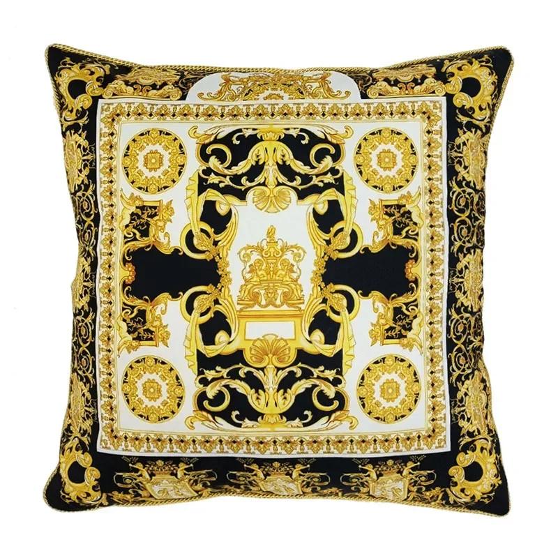 European Style Throw Pillow Cover Indoor Sofa Cushion  Classic Geometric Vine Printed