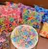 100Pcs/Set Women Elastic Hair Bands Girls Colorful Nylon Rubber Bands Headband Scrunchies Kids Ponytail Holder Hair Accessories