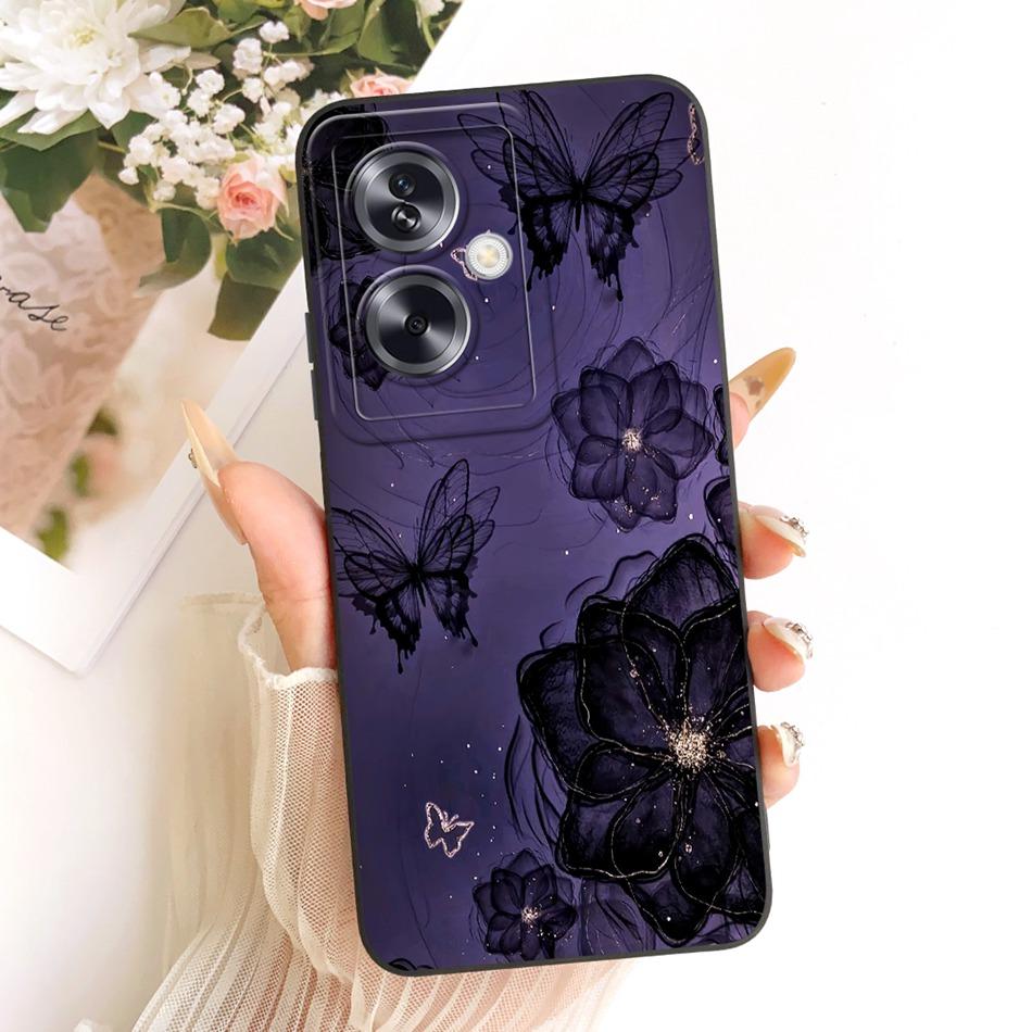 For OPPO A79 5G Cute Cat Flower Cartoon Phone Case For Oppo A79 CPH2553 CPH2557 Shockproof Soft Silicone Covers Bumper