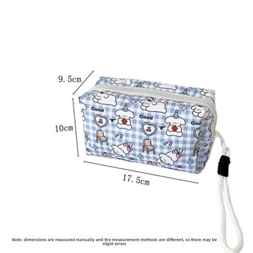 Cute Cartoon Pencil Case Multifunctional Large Capacity Pencil Bag Canvas Stationary Storage Bag