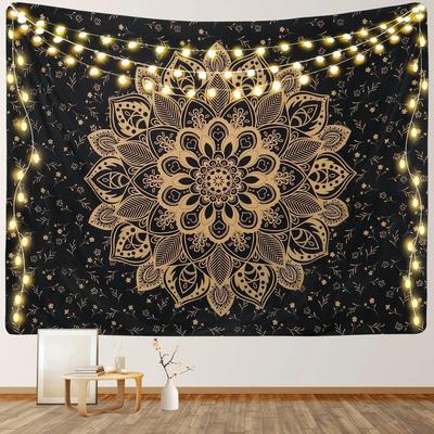 Wall Tapestry with Mandala In Boho Bohemian Indian Style