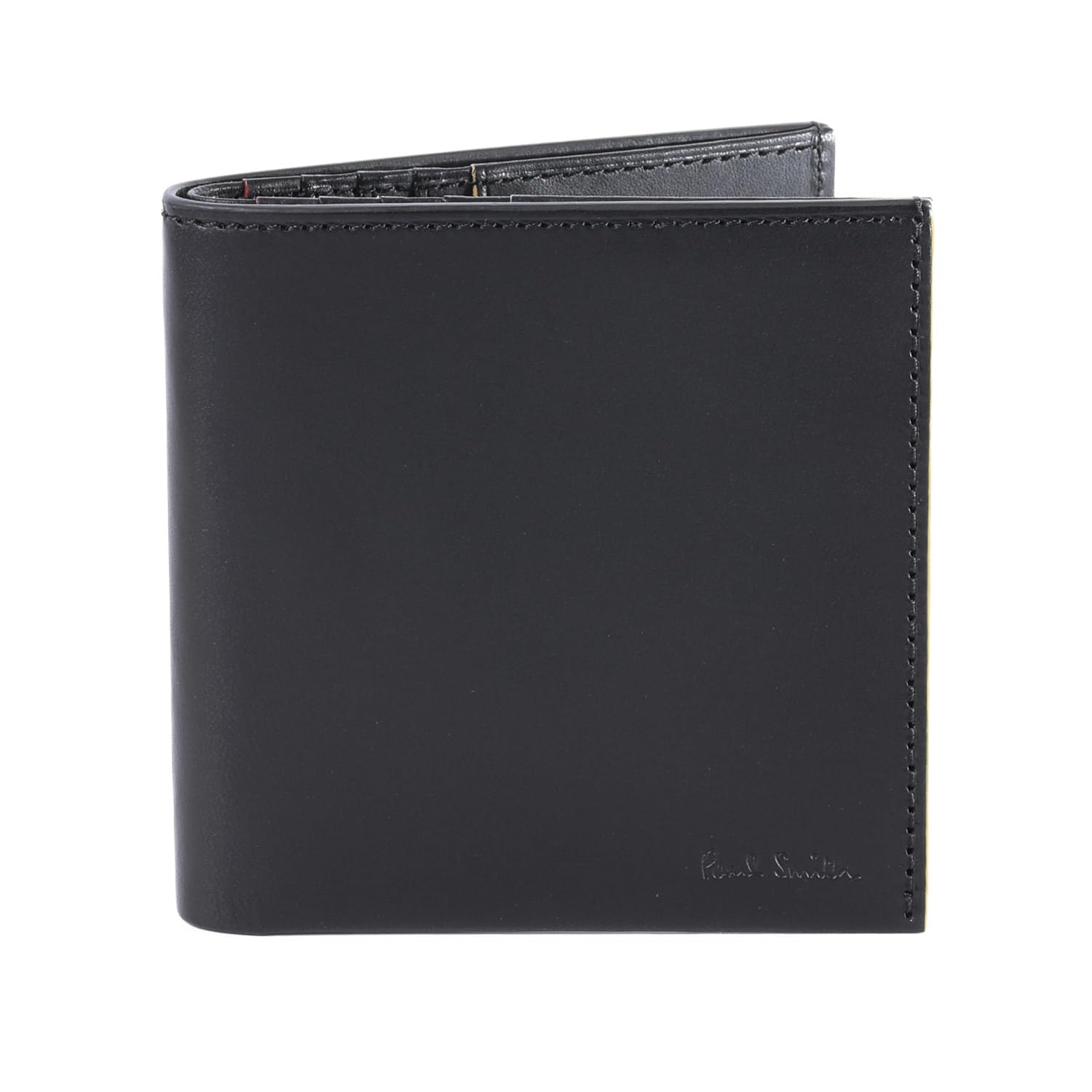 

Гравировка бумажник с двойным сложением полосатый цветной край коровья кожа натуральная коробка для хранения салфетка для ухода входит в комплект сумка для магазина 553407 P031 Имя [Paul Smith]