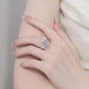European-American 5ct Emerald Cut 10ct Moissanite GRA Ring in S925 Sterling Silver