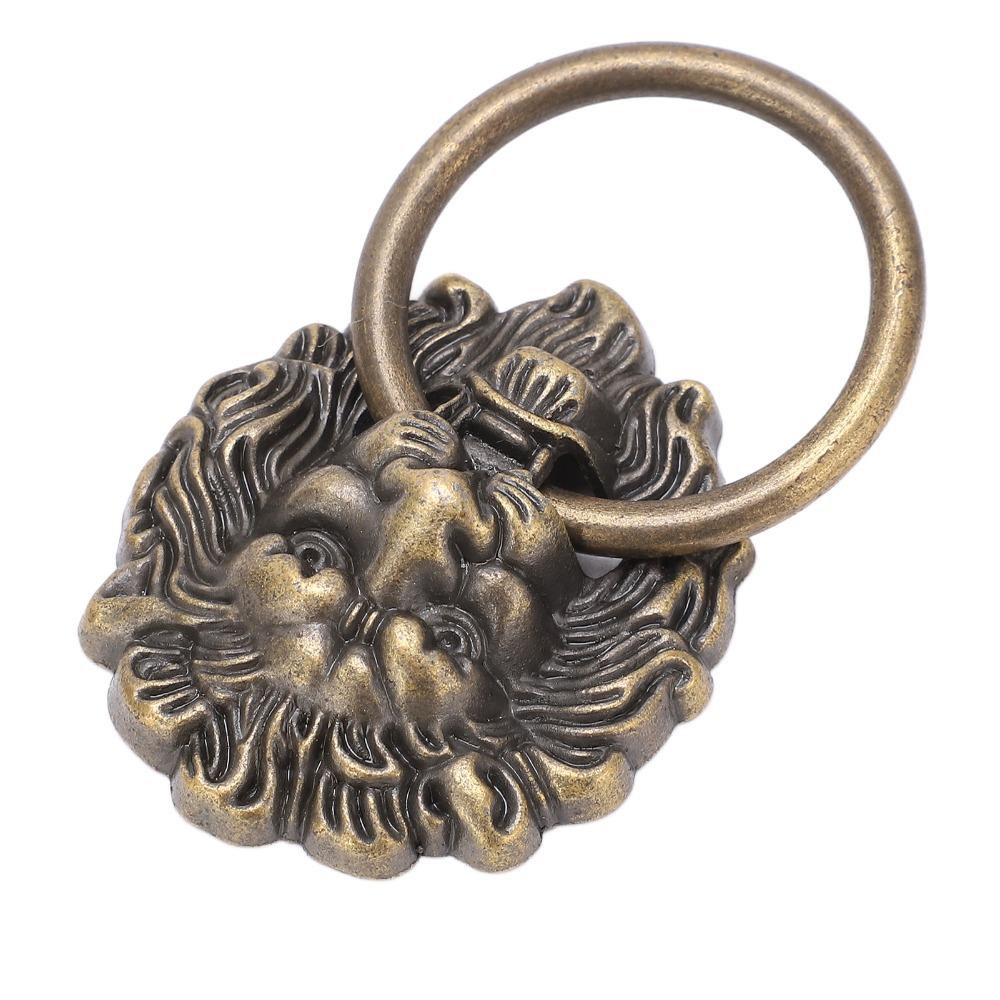 10pcs Metal Material Lion Head Pulls Antique Bronze Finish Drawer Pull Handles For Cabinets