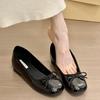 Milch will nacktes Pulver! Temperament Lackleder runder Kopf Schleife Erhöhung Einzelne Schuhe Damen 2025 Frühling neu dicksohlige Mary Jane Schuhe
