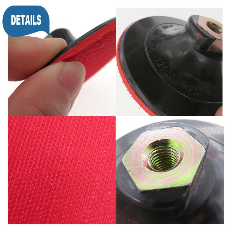 4 Inch Red Background Internal Teeth Electric Polishing Disc M10 Plastic Sanding Disc For Polishing Wheel