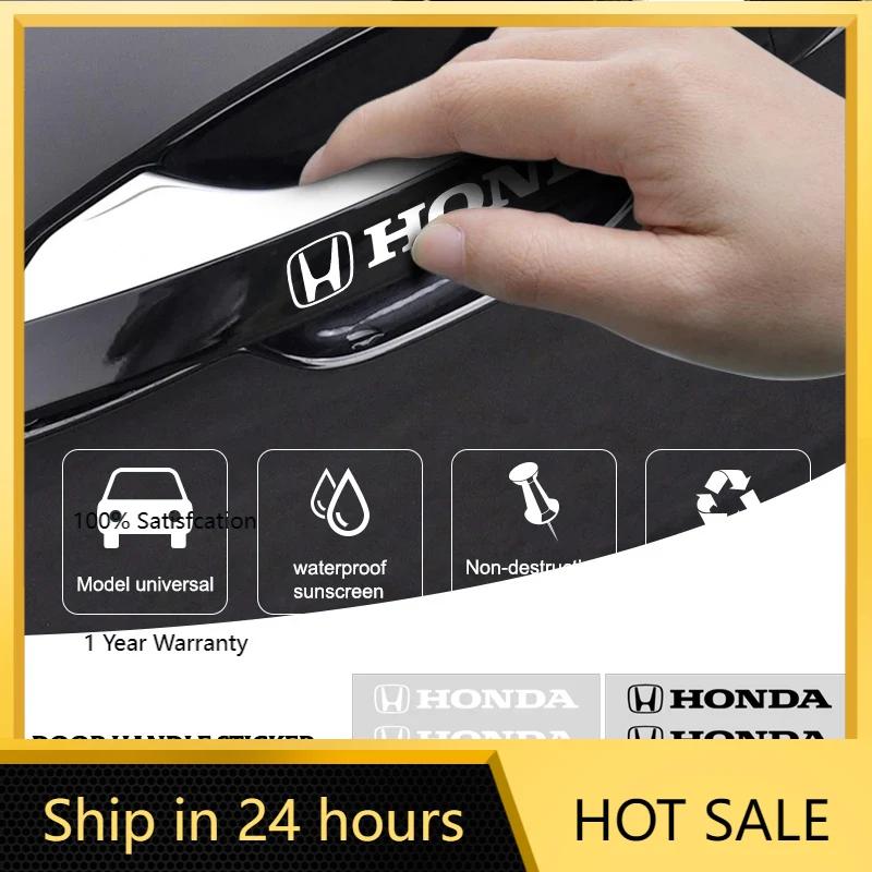 2025 Varm 4 stk Bil Dørhåndtak Klistremerker Dekaler for Dekk Bakspeil Dekorasjon For Honda Civic Inspire Accord FIT HRV CRV Odysse