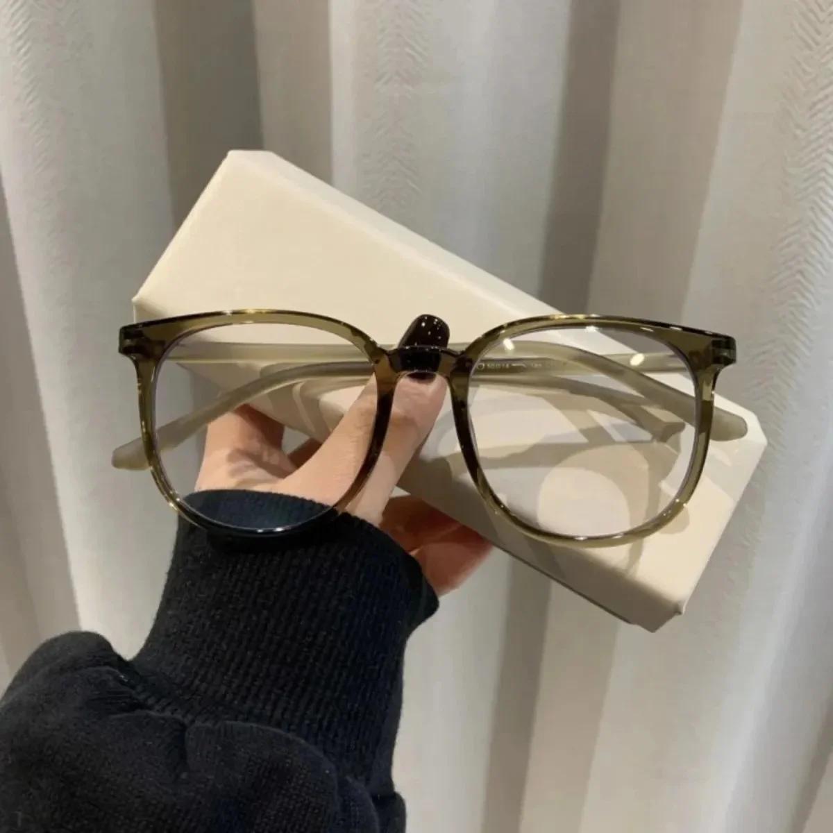 

0-50-100-150-200-250-300-350-400 Очки для близорукости Универсальные смоляные очки для близорукости Унисекс HD Анти-синий свет Плоские линзы 0 Anti blue light зелёный