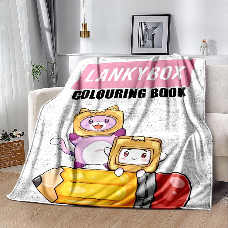 29 Style New Lankybox Boxy Foxy Rocky Cartoon Blanket,Soft Throw Blanket for Home Bedroom Bed Sofa Travel Picnic Cover Kid Gift