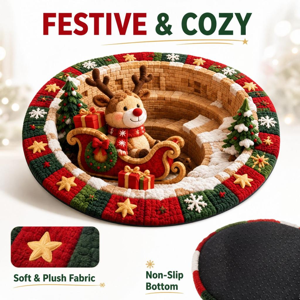 Christmas 3D Holiday Floor for Home Decor