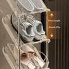 Multi-Layer Household Shoe Storage Rack Transparent Stackable Shoe Rack Easy To Install Space-Saving Shoe Cabinet for Apartment