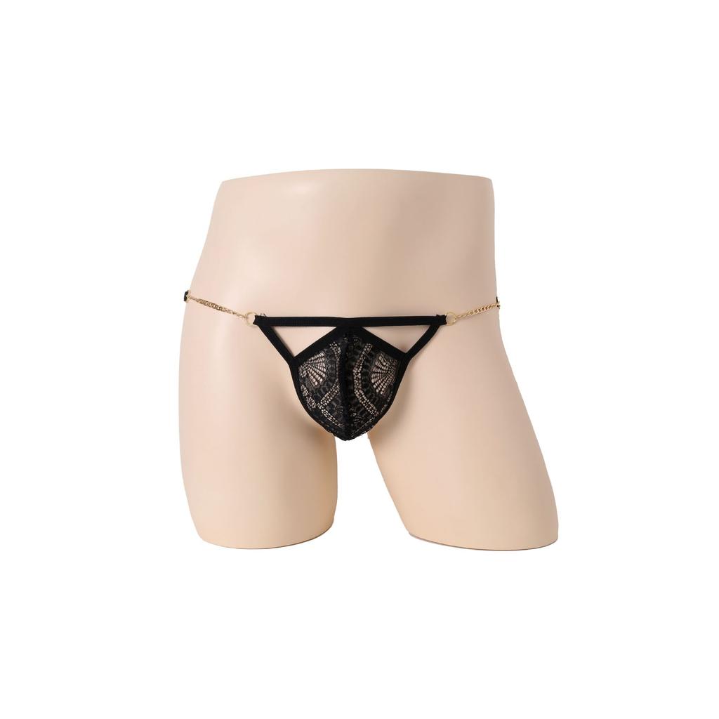Men's Sex Thong, Sexy Lace See-through Panties, Briefs, Free-to-take Adult Panties Hollow T-shaped Pants