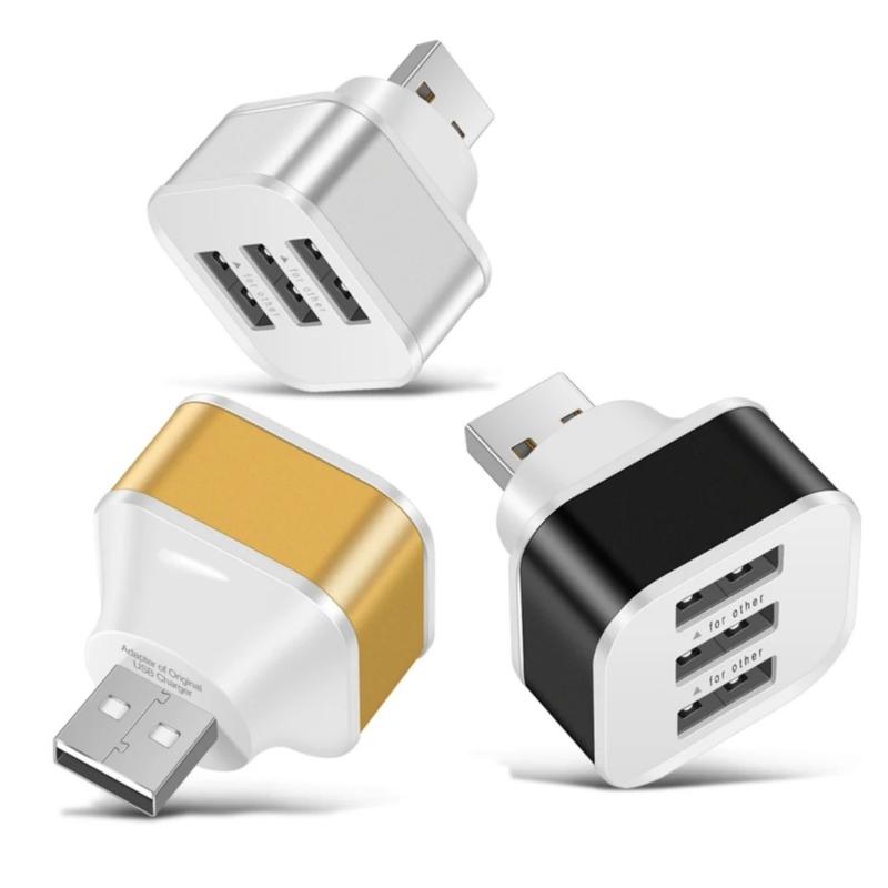 USB2.0 Adapter 3 Port USB Extender Quick Charging Multiple USB Splitter Car Adapter Mobile Power Expansion Connector