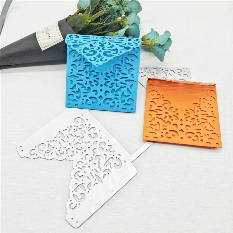 Handmade Supplies Silver Envelope Lace Metal Cutting Dies Stencils for DIY Scrapbooking Album Decor Embossing DIY Paper Card