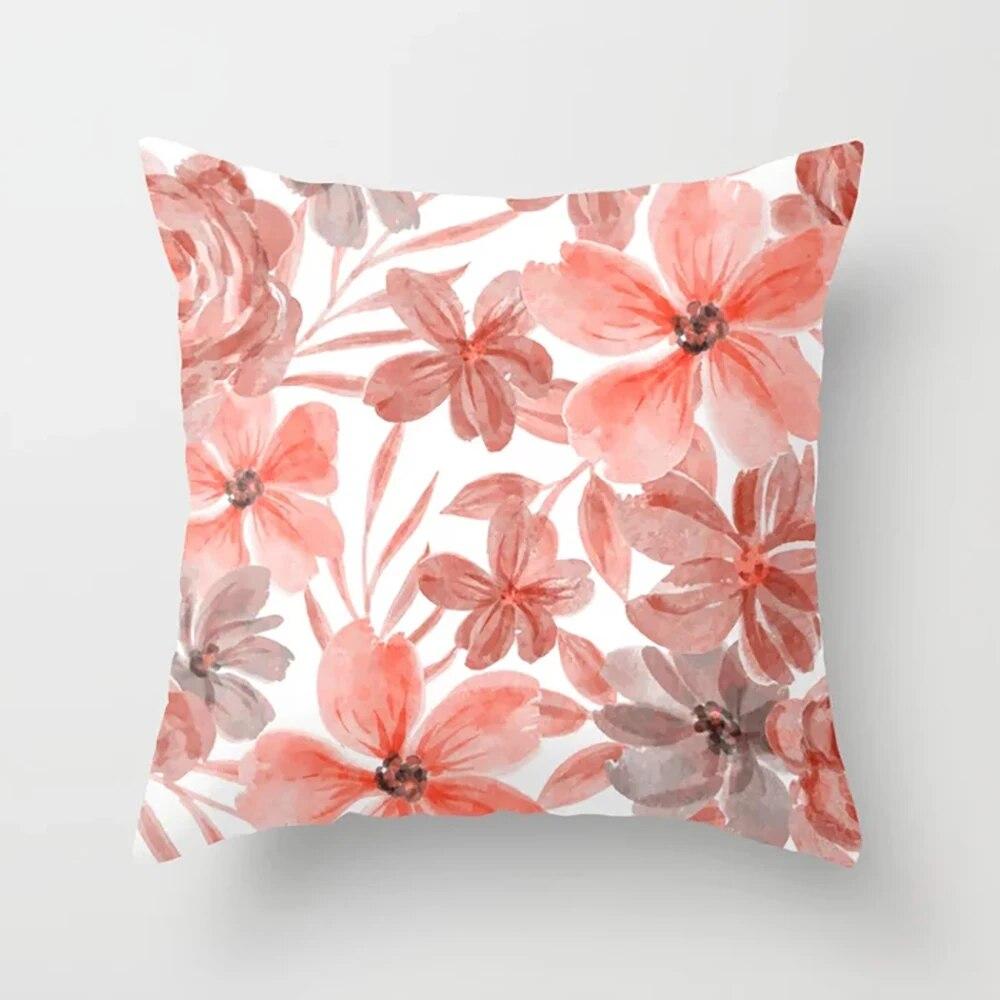 Home Decor Pillowcases Colorful Flower Printed  for Bedroom Living Room