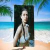 L-Lizzy M-McAlpine SINGER Microfiber Blanket Quick Drying Beach Towels Oversized Printing Super Absorbent Pool Towel Blanket