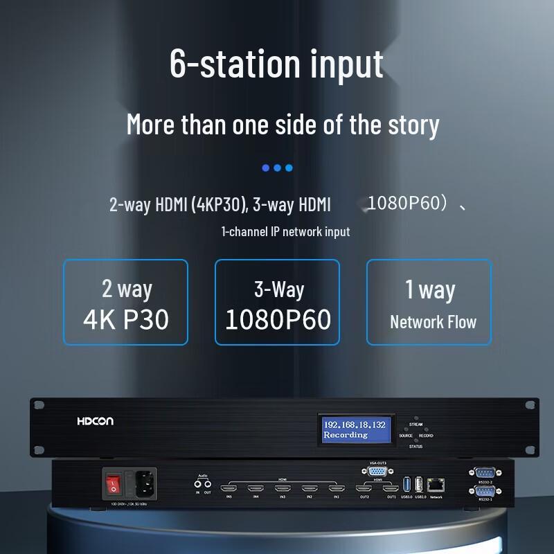 HDCON RC9650T 4K 6-Channel Live Production & Recording System (CN version)