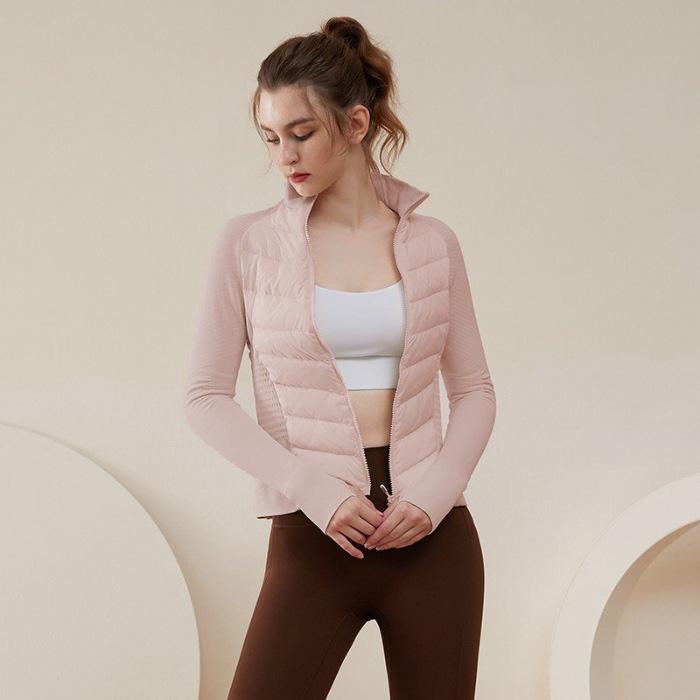 Windproof Padded Lightweight Warm Jacket for Running & Yoga - Autumn/Winter Fitness Layer
