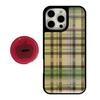 Ins American Green Checkered Suitable for 16 Apple 15 Pro Max Mobile Phone Case Iphone 14 Drop Glue Apple Stand 13