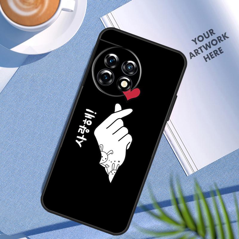 Cute Korean Saranghae I love you Case For OnePlus Nord 5 CE 4 3 2 Lite N20 N30 OnePlus 15 13 12 11 9 10 Pro 12R 13T 13R Cover